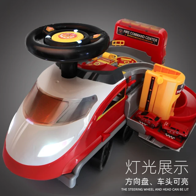 Electric story machine adventure train truck sliding baby toys ride on car kids 3