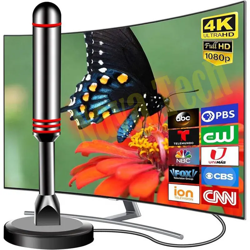 무료 HDTV 채널 안테나 고출력 28dbi 마그네틱 DVB-T DVB-T2 디지털 TV 안테나 UHF VHF 안테나 5M 케이블 포함