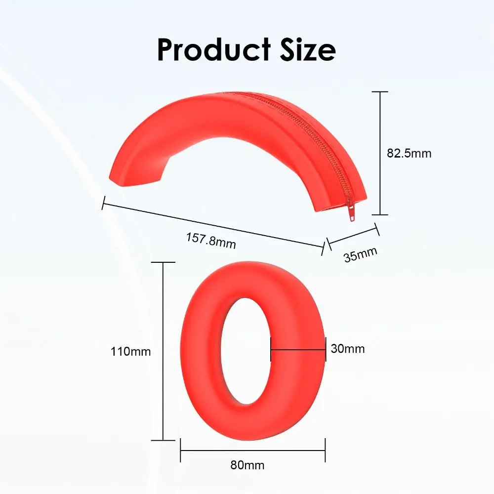 Silicone Ear Pads Cushion Cover Earmuff Headphone Accessories Protective Cover Headset Sleeve for Anker Soundcore Life Q20i