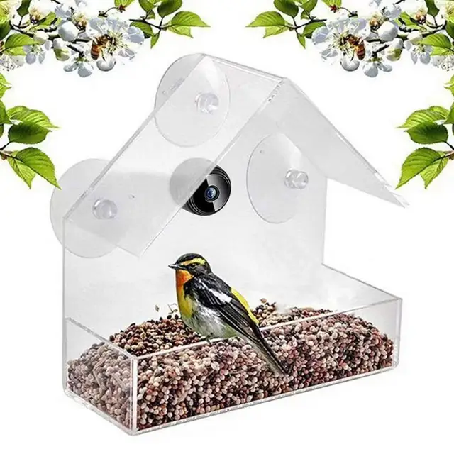 Madáretető Kamerával Kolibri Madárház 1080P Wifi Kamera Külső Éjszakai Verzióhoz Madárvideó Hd Titmice -Hez