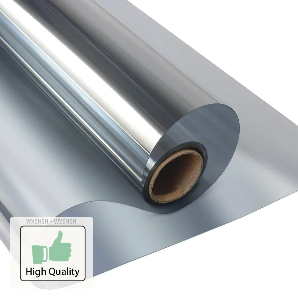 Window Film 2/3/5 Meter One-way Mirror Vinyl Glass Self-adhesive Reflective Solar Privacy Heat Control for Home