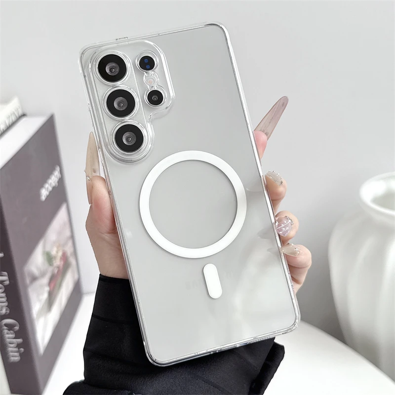 Ultra-Thin Clear Matte Magnetic Wireless Charging Case - Hard Cover