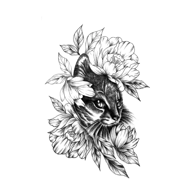 5 Stile Leopard Temporäre Tattoo Aufkleber Henna Tattoos Für Männer Blume Kunst Flash Körper Transfer Tattoo Aufkleber Gefälschte Tattoo – Detail 5