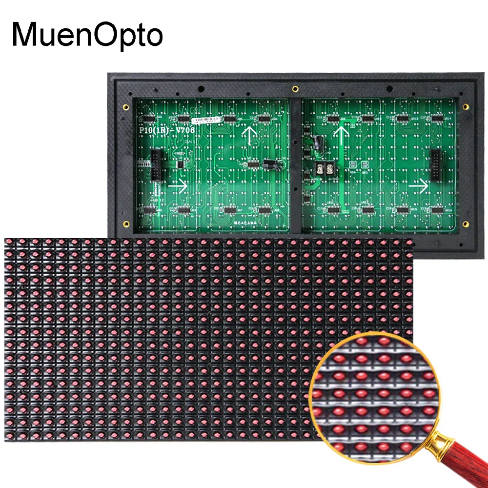 

Led Module Single color Red White Bule Yellow Green High Brightness P10 Outdoor 10mm DIP led screen display