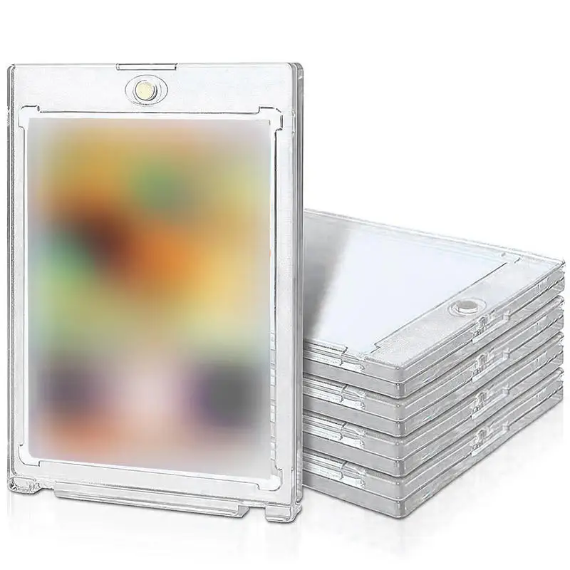 Clear Magnetic Card Holder Set - Premium Protective Display Sleeves for Trading and Sports Cards