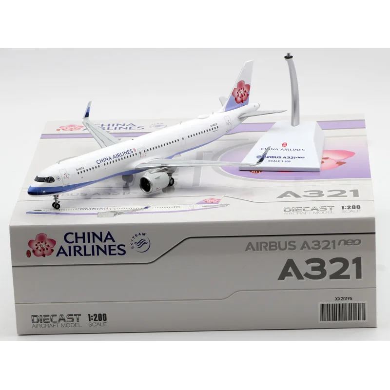 

1:200 Scale Model China Airlines Airplane A321NEO Aircraft B-18102 Diecast Alloy Collection Display Decoration Toys Gifts Adult