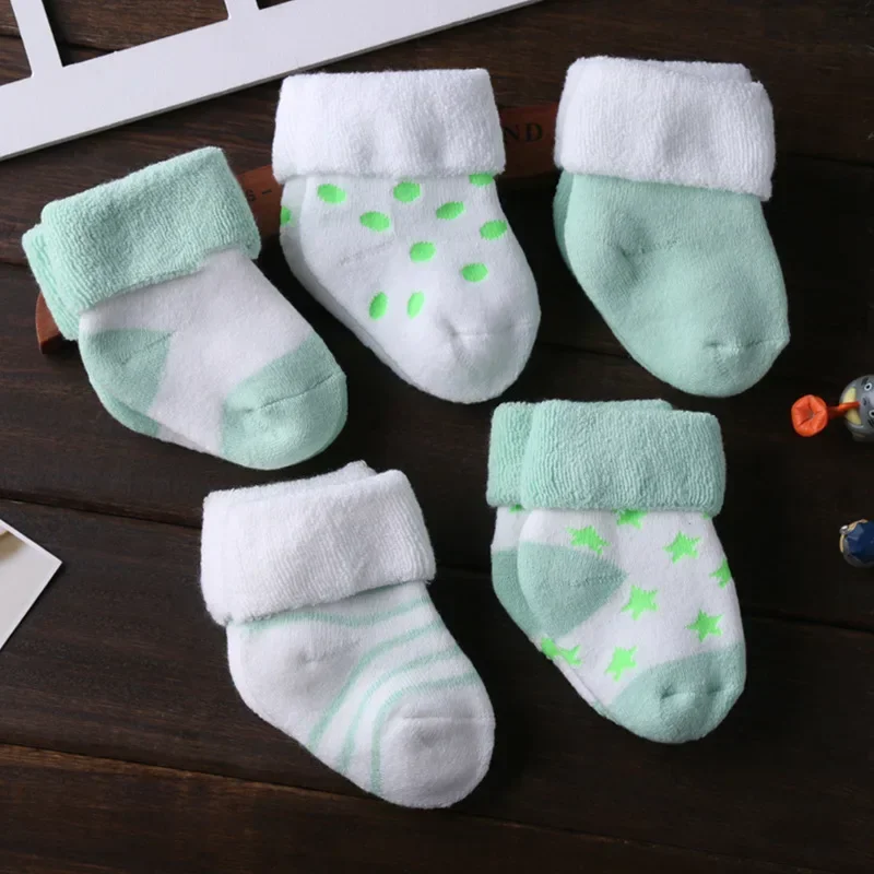 5Pairs unisex Non-Skid Baby Socks 5
