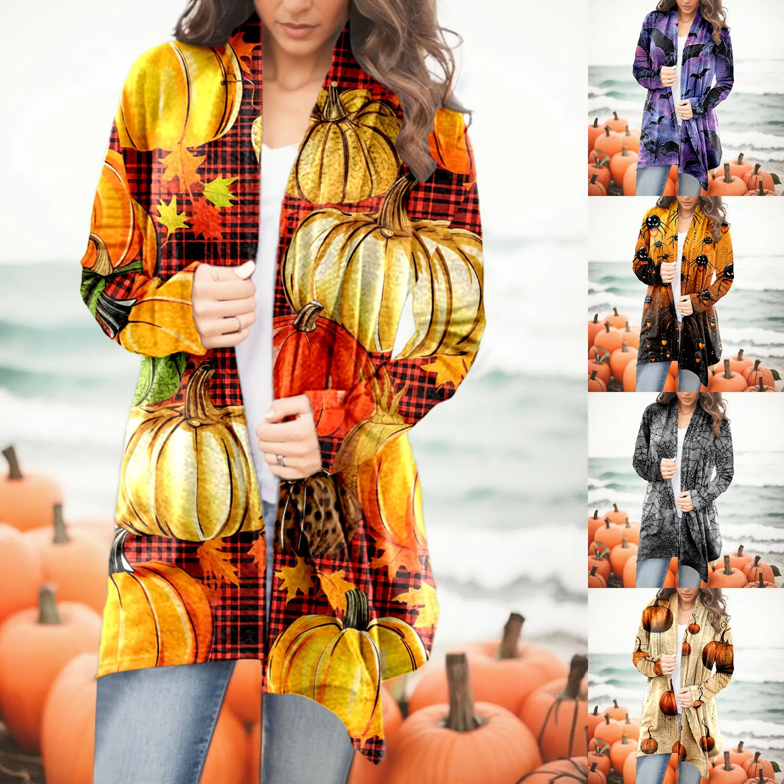 

Womens Comfortable Cardigan Fall Fashion Open Front Printed Cardigans Sweaters Lightweight Thin Coat Jacket Outerwear