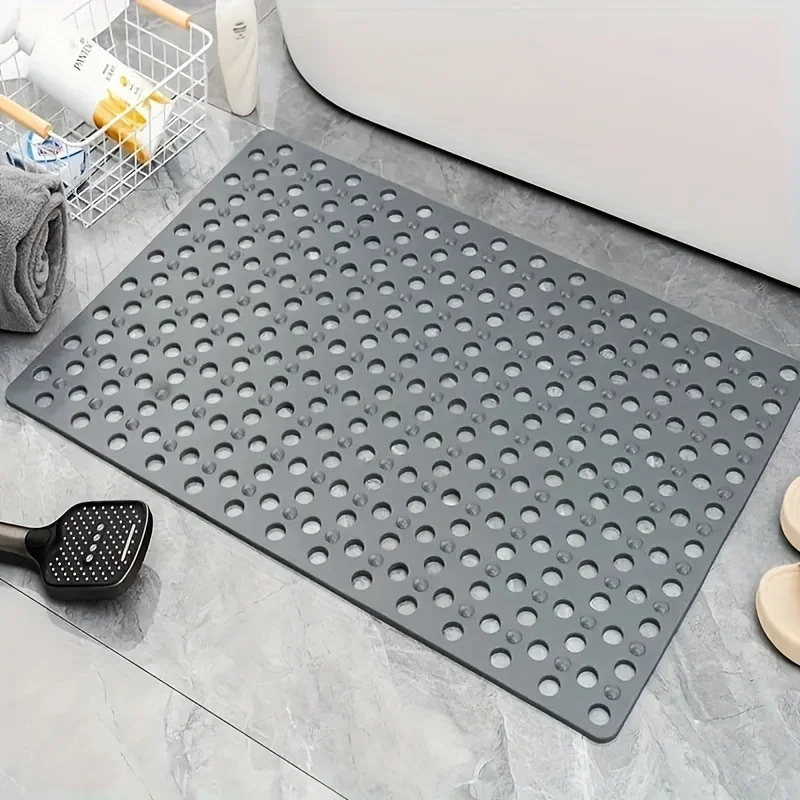 Anti-Slip Shower Mat with Drainage Holes and Massage Points | Durable PVC Bathroom Safety Mat