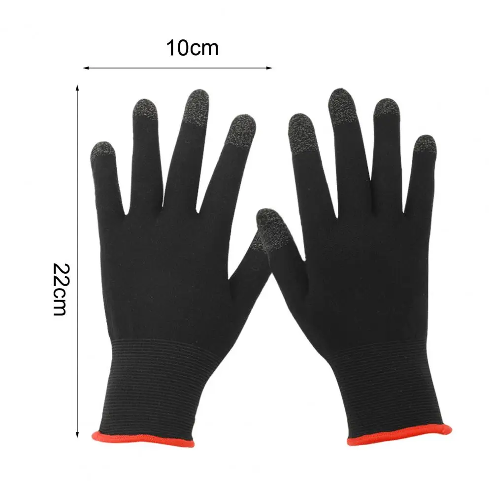 Breathable Gaming Gloves Breathable Lightweight Gaming Touch Screen Gloves for Mobile Games Sweat-proof Warm 2 Pairs