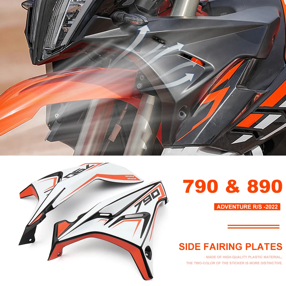 

Аксессуары для мотоциклов 790 890 искусственная пластиковая боковая панель Защитная крышка передняя обтекатель для 790 ADV 890 Adventure-2022