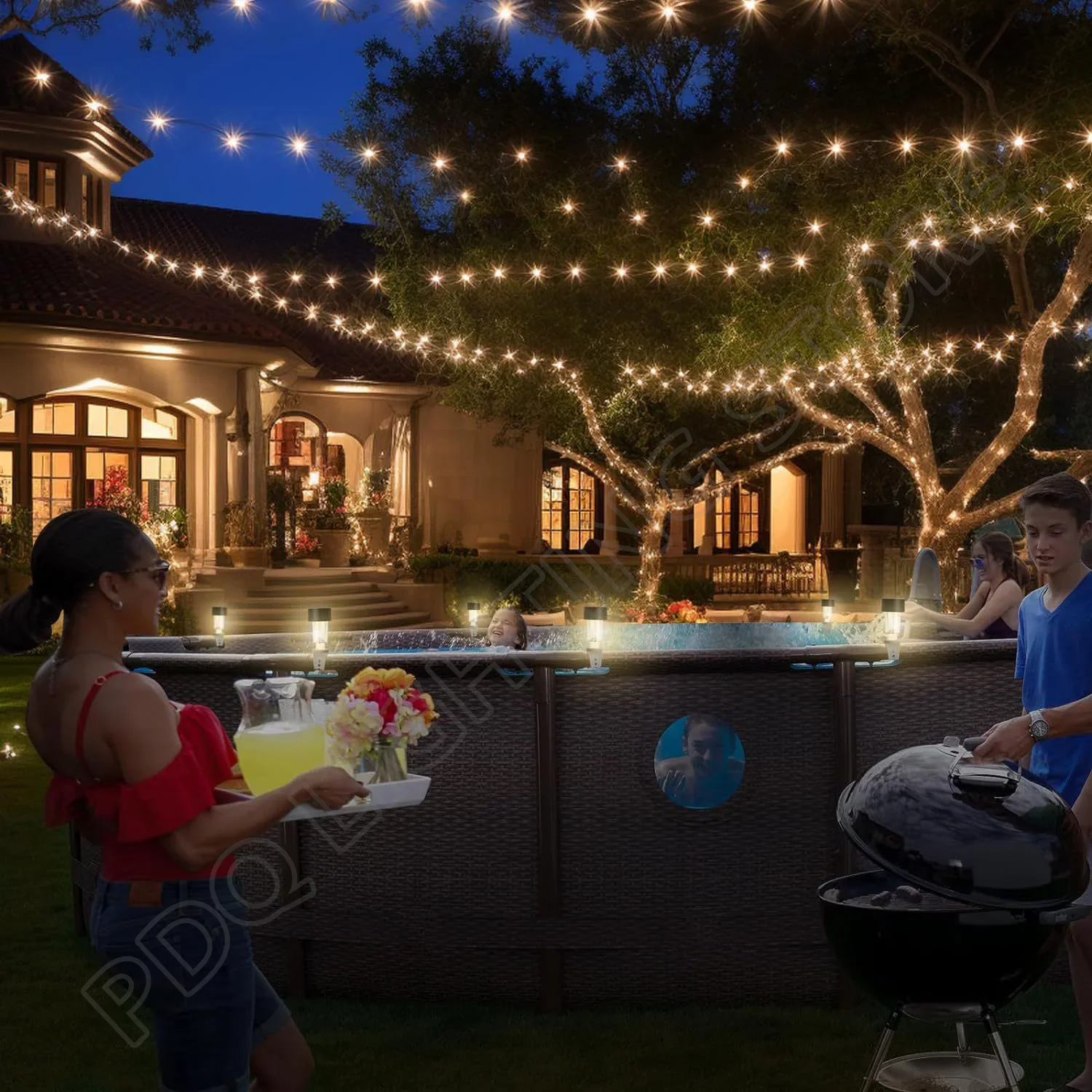 30Packs LED Solar Lamp Pool Lights Waterproof Solar Lights Decor Outdoor Swimming Pool Fence Garden Decoration Lamp For Yard