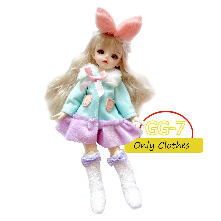 Cute GG Series Pretty Personalized Clothes for 30 cm 1/6 Bjd Byte Doll DIY Dress Up Clothing Skirt Casual Suit Socks Accessories
