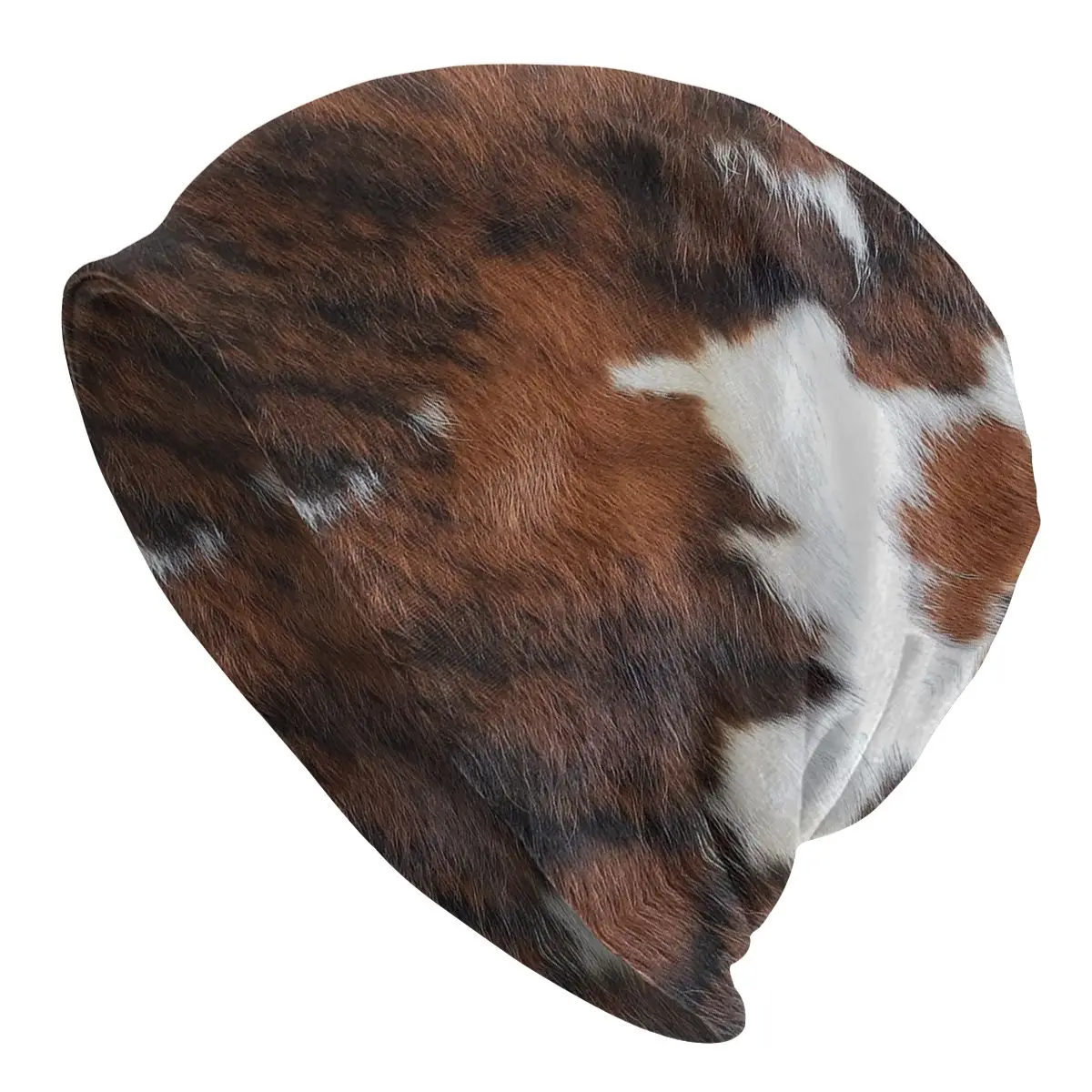 

Cowhide Rodeo Printed Bonnet Hat Knitted Hat Hip Hop Ski Skullies Beanies Hats Animal Fur Skin Printed Adult Warm Dual-use Cap