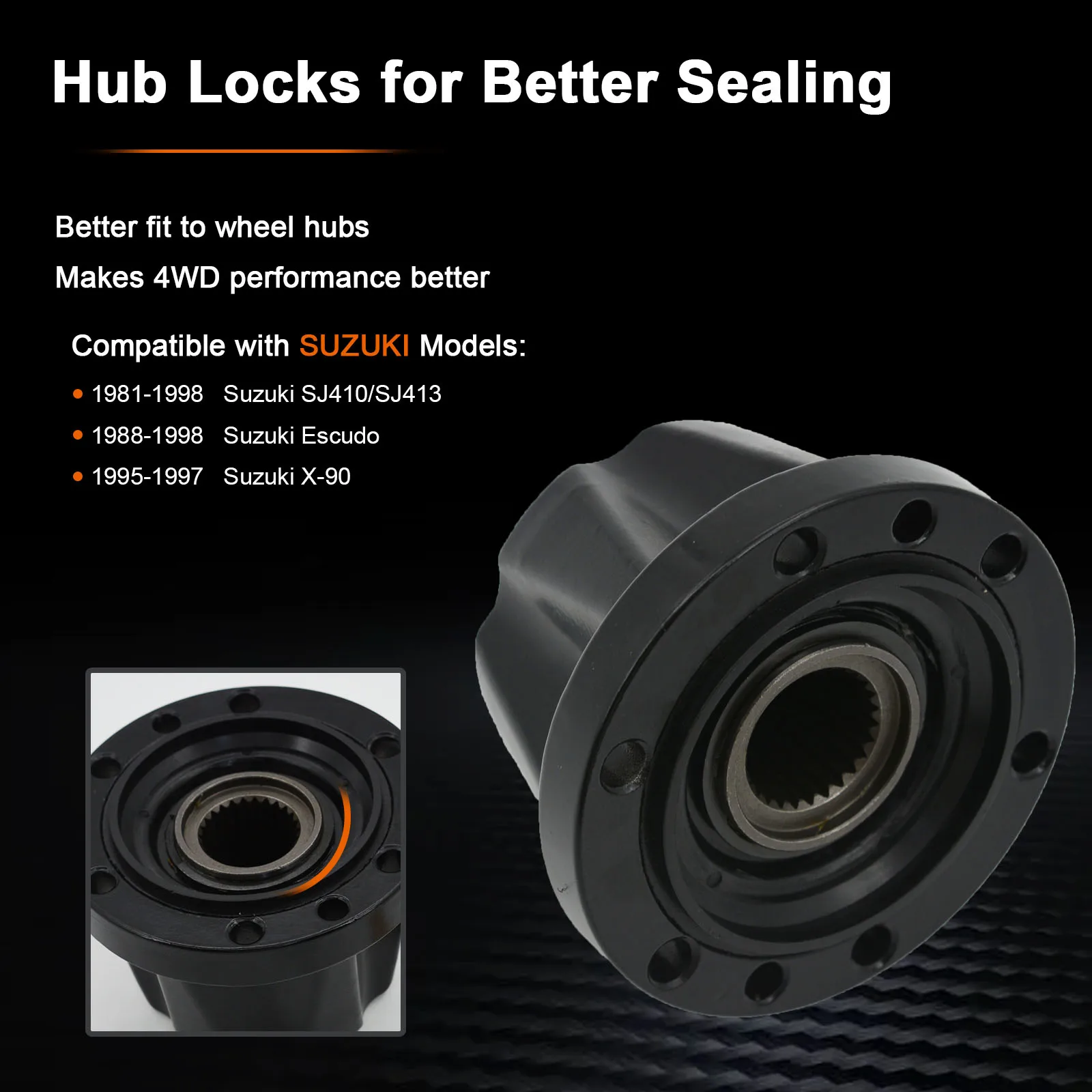 Wheel Locking Hub Free Wheel Locking Hubs For SUZUKI Vitara Escudo Sidekik SJ410 SJ413 Samurai Sierra Gran JIMNY 1 Piece X