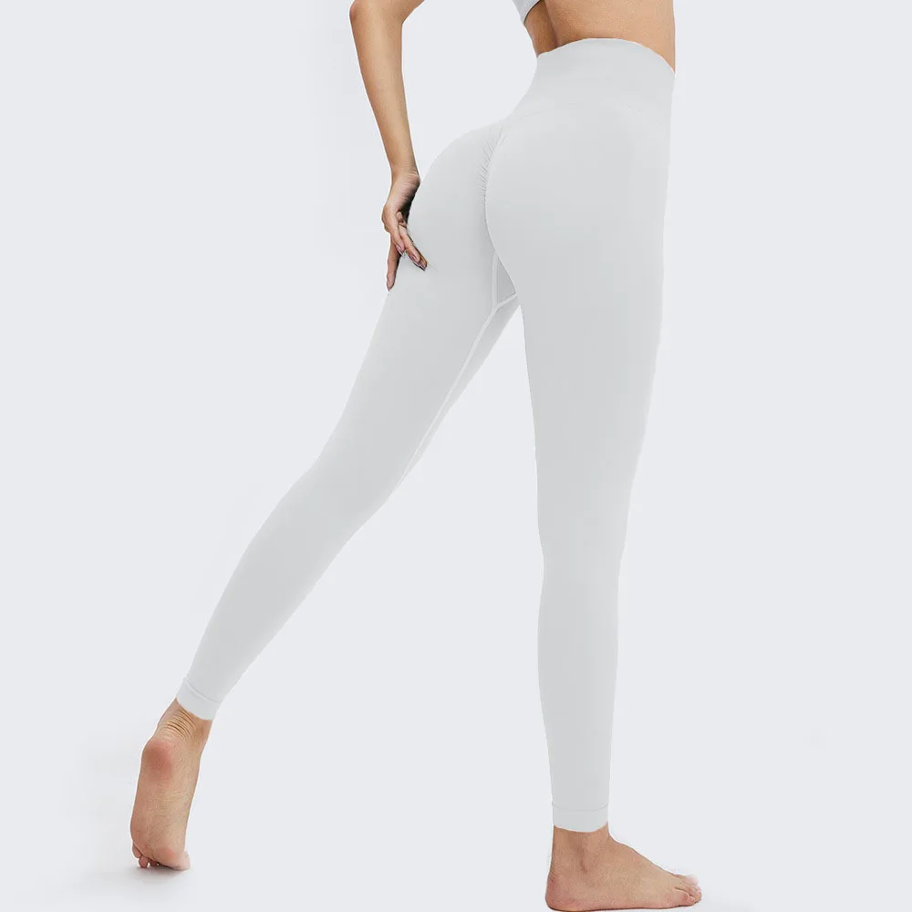 Leggings Seamless Yoga Leggings for Women Mid-waist Corset Fitness Tights Ruffled Hips Exercise Elastic Yoga Pant sports leggings,yoga pants