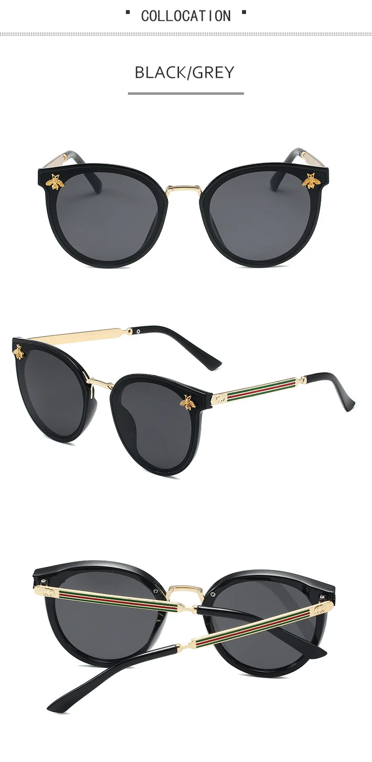 2022 New Bee Sunglasses Ladies European And American Fashion Trend Tricolor Glasses Net Red Same Eyewear ladies sunglasses