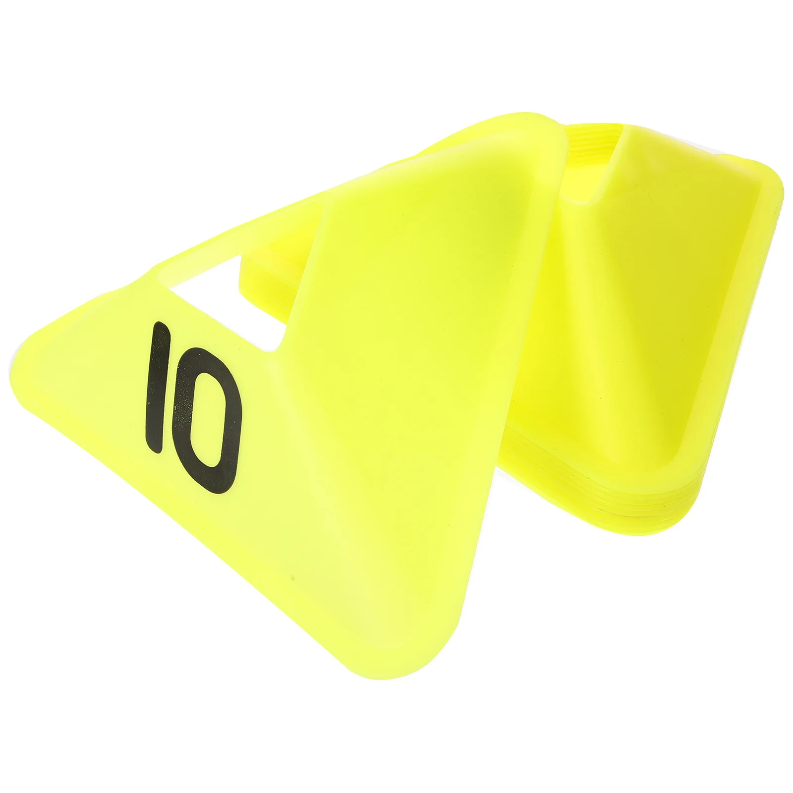 

10 Pcs Soccerball Digital Logo Plate Outdoor Sports Cone Cones CD Football Obstacle for Drills