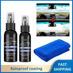 30ml/50ml Auto Windshield Water Repellent Car Coating Windows Waterproof Rainproof Nano Hydrophobic Antifogging Agent Clearness