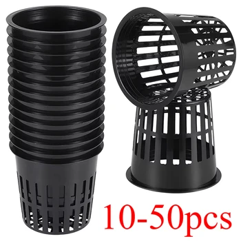 3 Inch Heavy Duty Net Pots Hydroponic Cups Garden Slotted Mesh Net Cups Plant Nursery Net Pots for Hydroponics Slotted