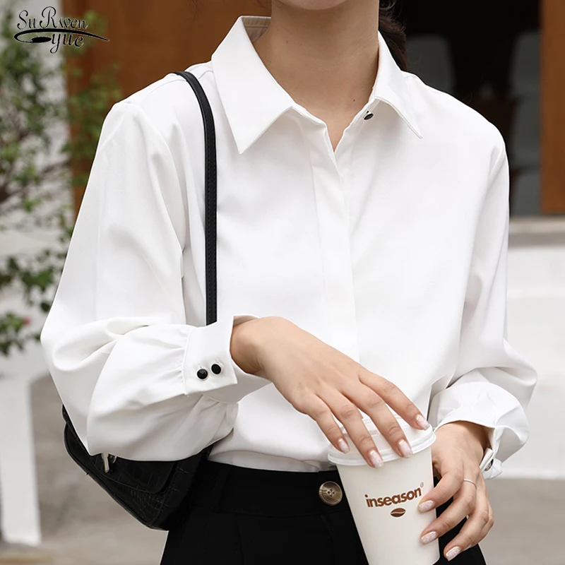 New Women's Top Spring Plus Size Long Sleeve White Blouse Women OL Clothing Casual Buttons Shirts Blusas Mujer 18321 | Женская