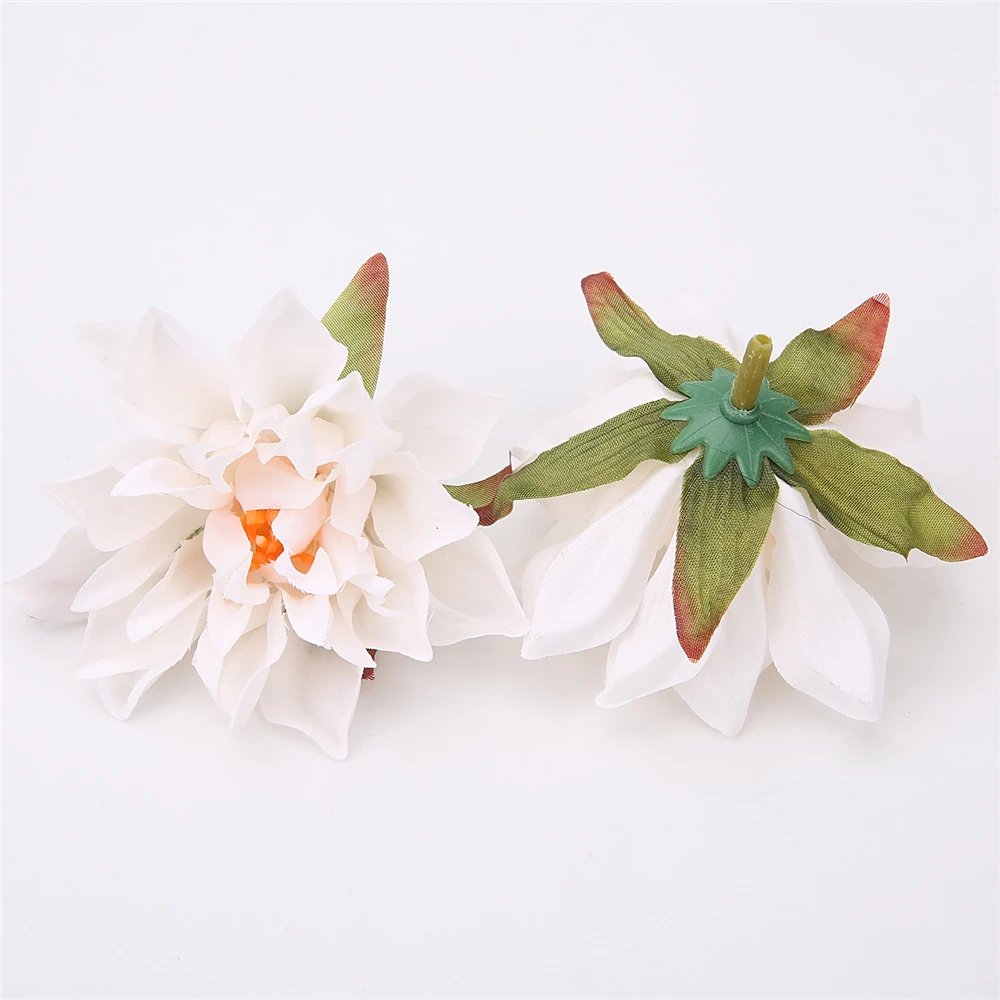 10 Stück Dahlie-Blumenköpfe, DIY künstliche Blumen für Heimdekoration, künstliche Blumen, Hochzeitskranz, Seide, Dahlie, Basteln, Geschenkzubehör – Detail 4