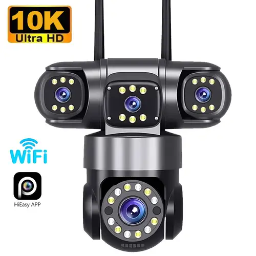 10K 20MP Home Security Outdoor WiFi Camera 4 Lens 4 Screen 360° 16X Zoom CCTV Wireless Surveillance PTZ Cam Security Protection - Image 9