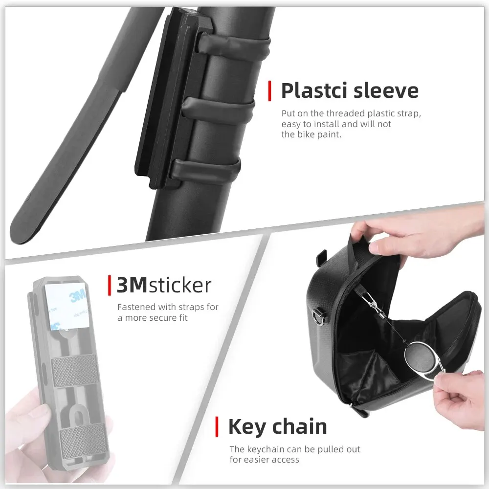 Rhinowalk Water-Resistant Front Handlebar Bag, Quick Release, 4L EVA, Large Capacity