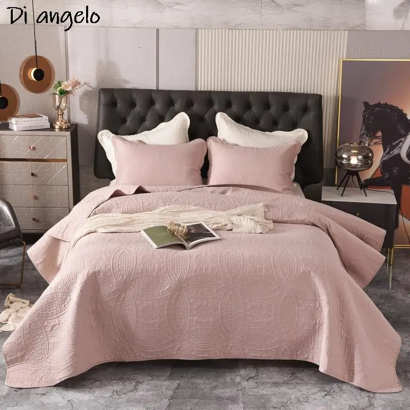Size Lightweight Bedspread Quilt 1-3pcs Set Quilted Blanket Pillowcase Double Queen Size 220x240cm Bed Linens Bed Cover /