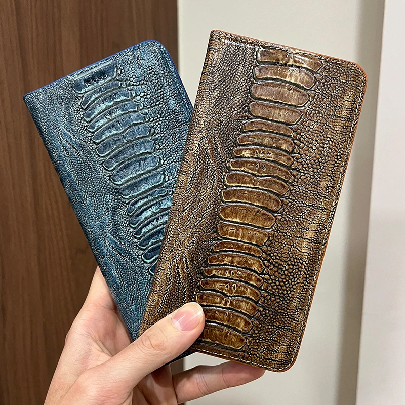 Elegant Genuine Leather Flip Wallet Phone Case Cover