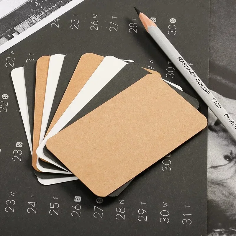 100/50/10 Pcs Colorful Retro Kraft Paper Card, Greeting Invitation Gift, DIY Note, Blank Handwritten Message Card
