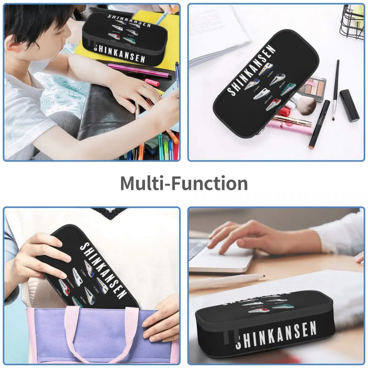 Japanese Shinkansen Bullet Trains Pencil Cases Big Capacity Pen Bags Pen Box Pencil Pouch For Boys Girls Students School Office
