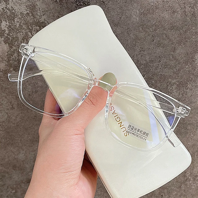 Montura transparente para gafas de ordenador para hombre y mujer, lentes con bloqueo de luz azul, redondas y cuadradas - Imagen 5