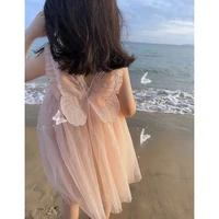 Robe de princesse en tulle avec appliques papillon 3D pour bébé fille, vêtements de fête d'anniversaire pour enfant, robe de reconstitution historique, mode 6