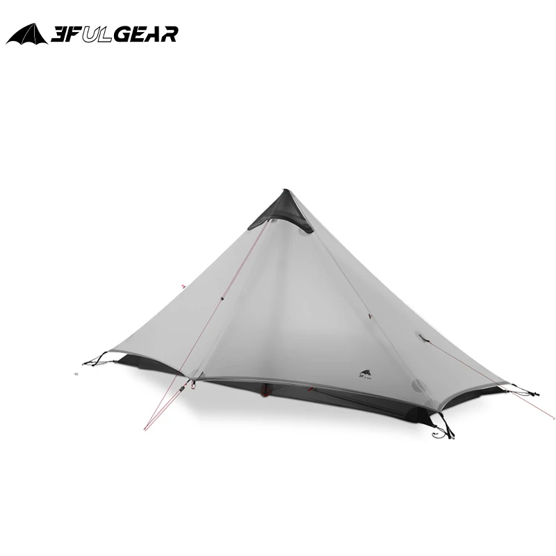 

3F UL GEAR LanShan 1 Outdoor Ultralight Camping Tent One Person 3/4 Season Professional 15D Silnylon LanShan1 Rodless Tent