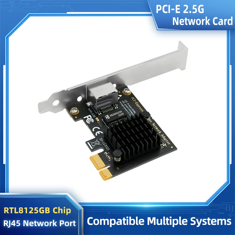 

PCI-E сетевая карта RTL8125BG чип 2,5G гигабитный высокоскоростной порт RJ45 сетевая карта для настольного ПК Windows Linux