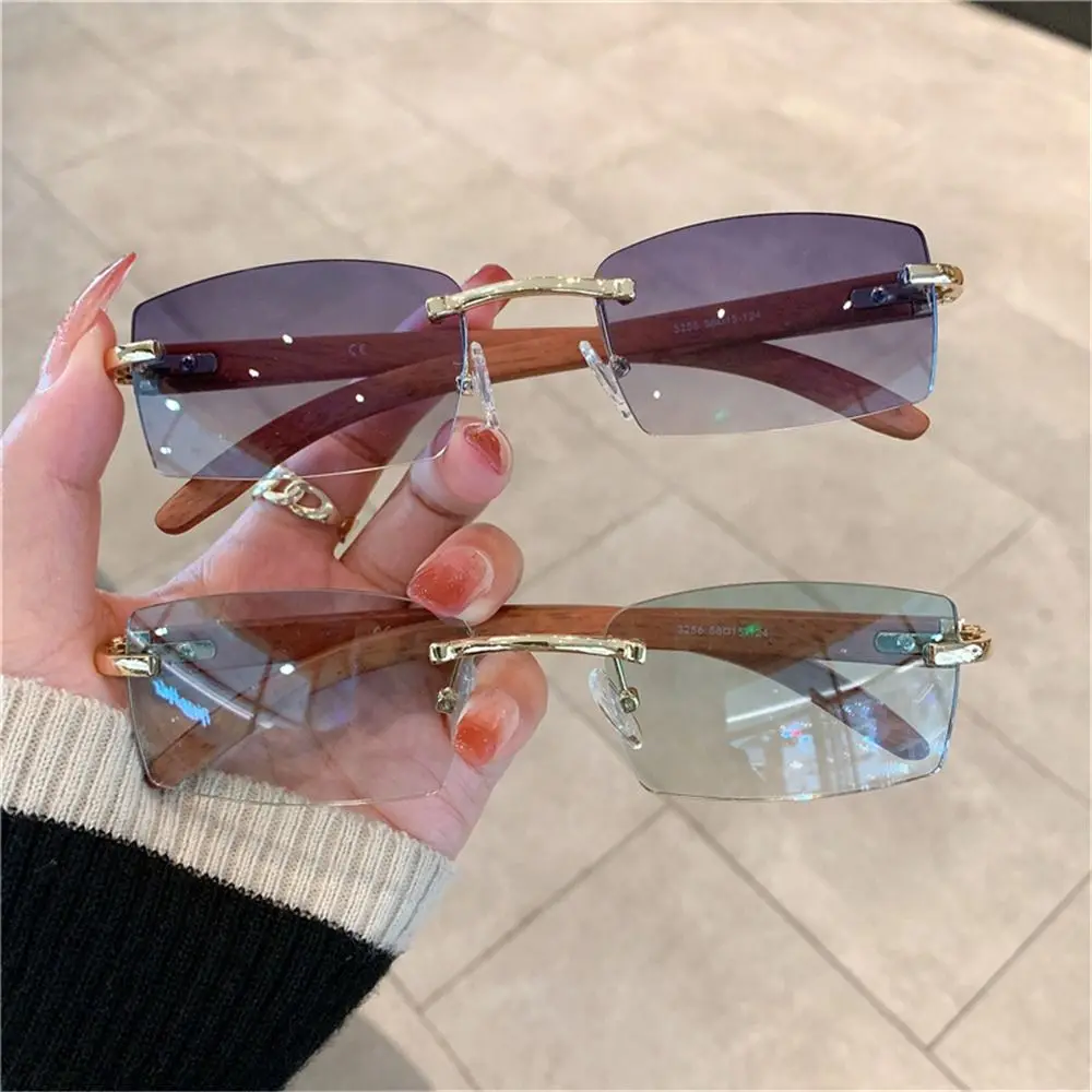 Trendy Punk Sunglasses Rimless Rectangle Sun Glasses for Men Women Fashion UV400 Driving Shades Frameless Gradient Eyewear Best Sellers In Accessories