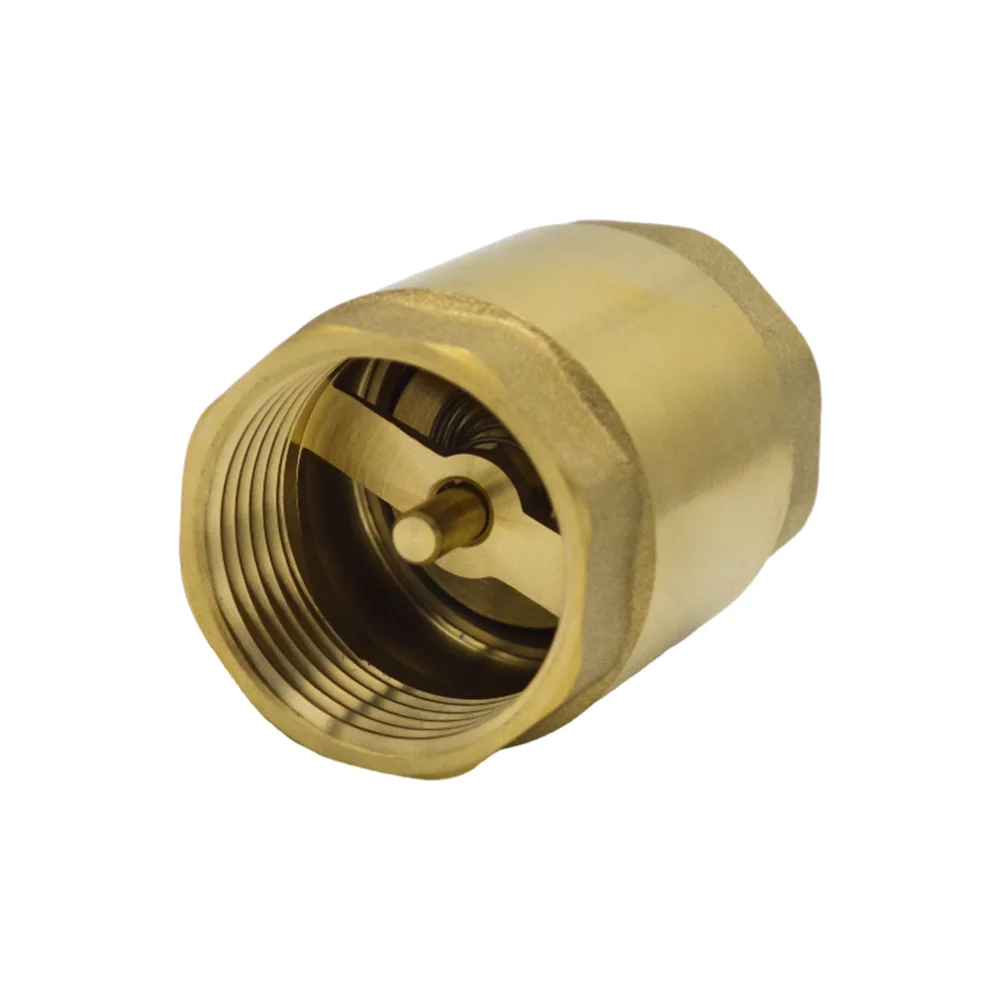 Brass Check Valve In-Line Spring 1/2" 3/4" 1" Female Thread One-Way Backflow Water Control Valve