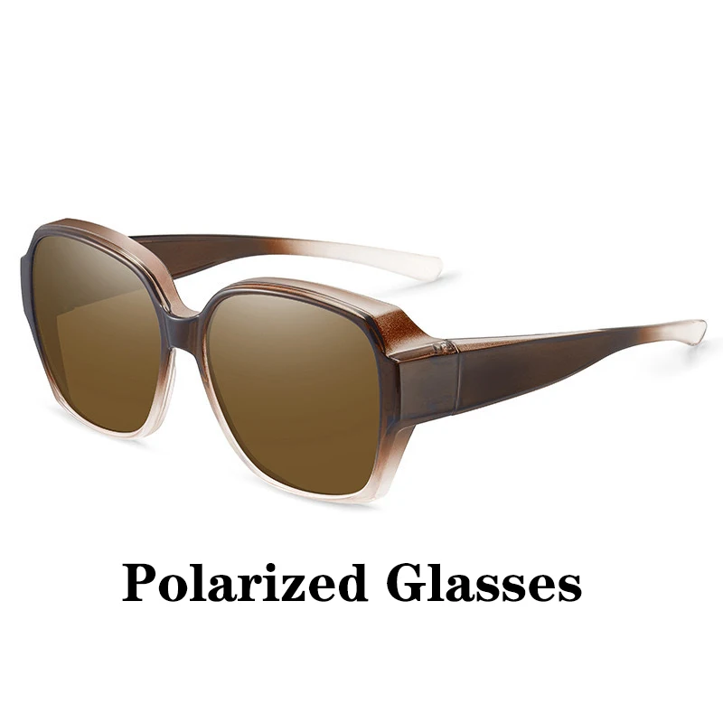 Polarized Over Glasses Sunglasses Round Frame Myopia Fishing Eyewear - Picture 26 of 26