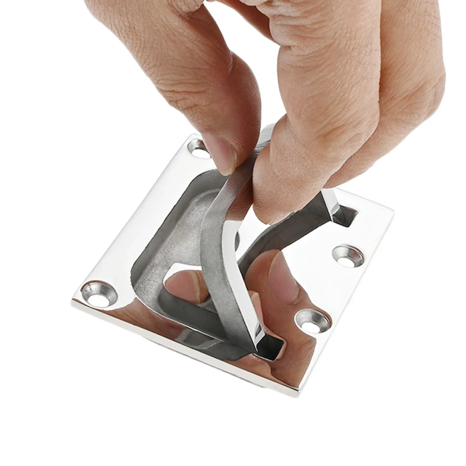 thumbnail interactive-video image 1 of 2 Pack 316 Stainless Steel Flush Lift Rings - Marine Grade Hatch Pull Handles 1 of 14