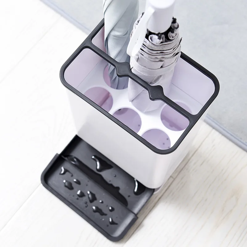Long Short Umbrella Storage Rack Detachable Tipping Proof 6-hole Umbrella Stand Save Space Floor-standing Drain Rack umbrella storage rack