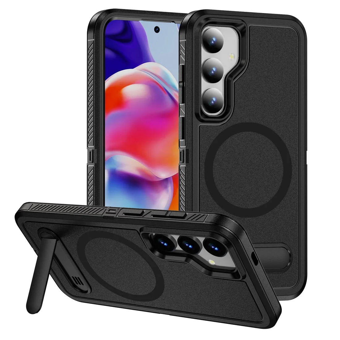 Magnetic Slim Fit Case with Drop Protection and Built-in Kickstand