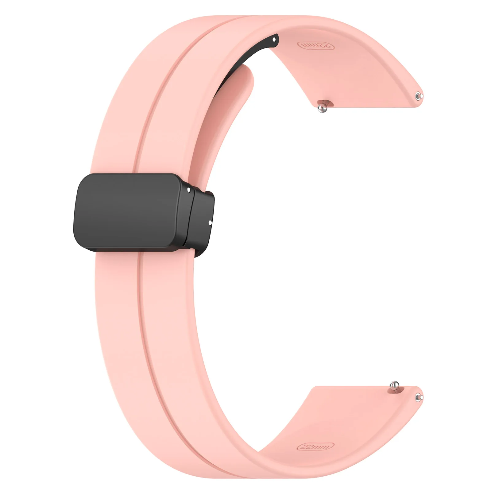Silicone Magnetic Buckle Folding Strap Band, 20/22mm, Multiple Sizes
