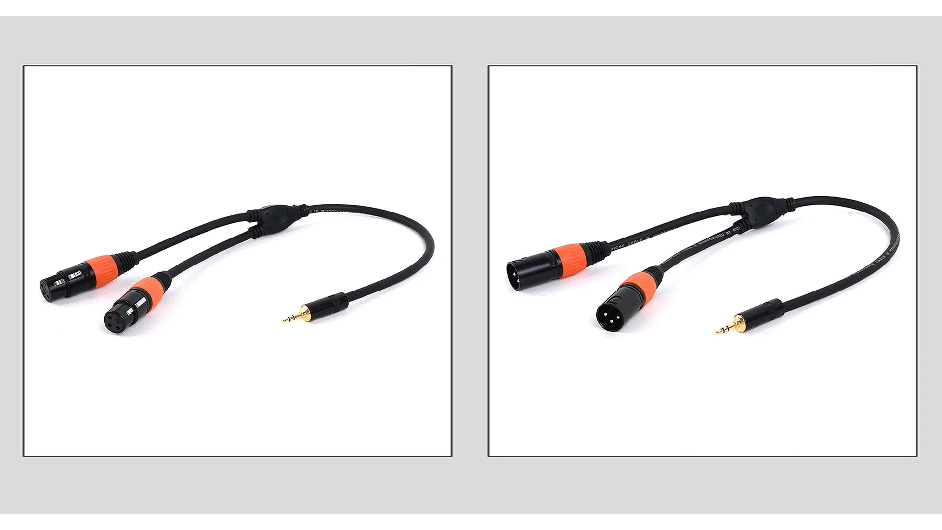 Guerguo buntes 3,5mm jake stereo stecker stecker kabel an dual 3pin xlr männlich/weiblich stecker für hdtv dvd mp3 0,3 m-0,5 m – Detail 8