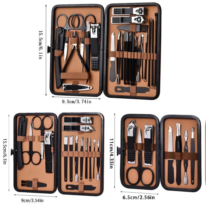 Manicure Tool Set Stainless Steel Cuticle Nipper Cutter Kit Professional Nail Clippers Pedicure Nail Art Grooming Tools 7-24pcs nail clipper set nail clipper nail care kit nail scissors set nail clippers manicure pedicure kit manicure set manicure sets manicure nail clipper set nail clippers kit