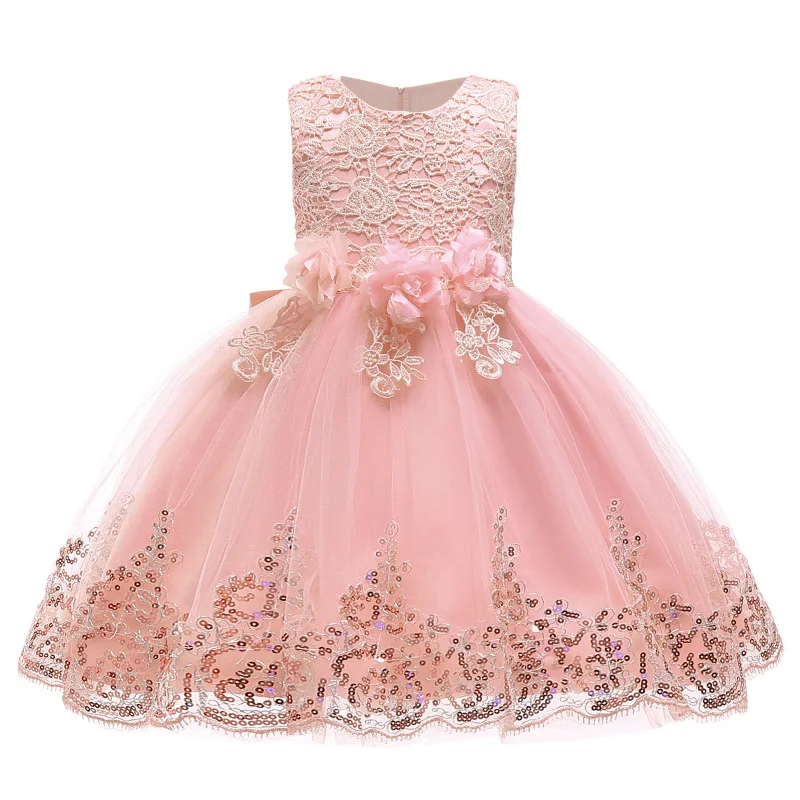 Autumn Fashion Bridesmaid Dresses Costume Dress Mesh Formal Dress For Girls Teens Evening Wedding Party Dress For 3-10 Age Girls - 4