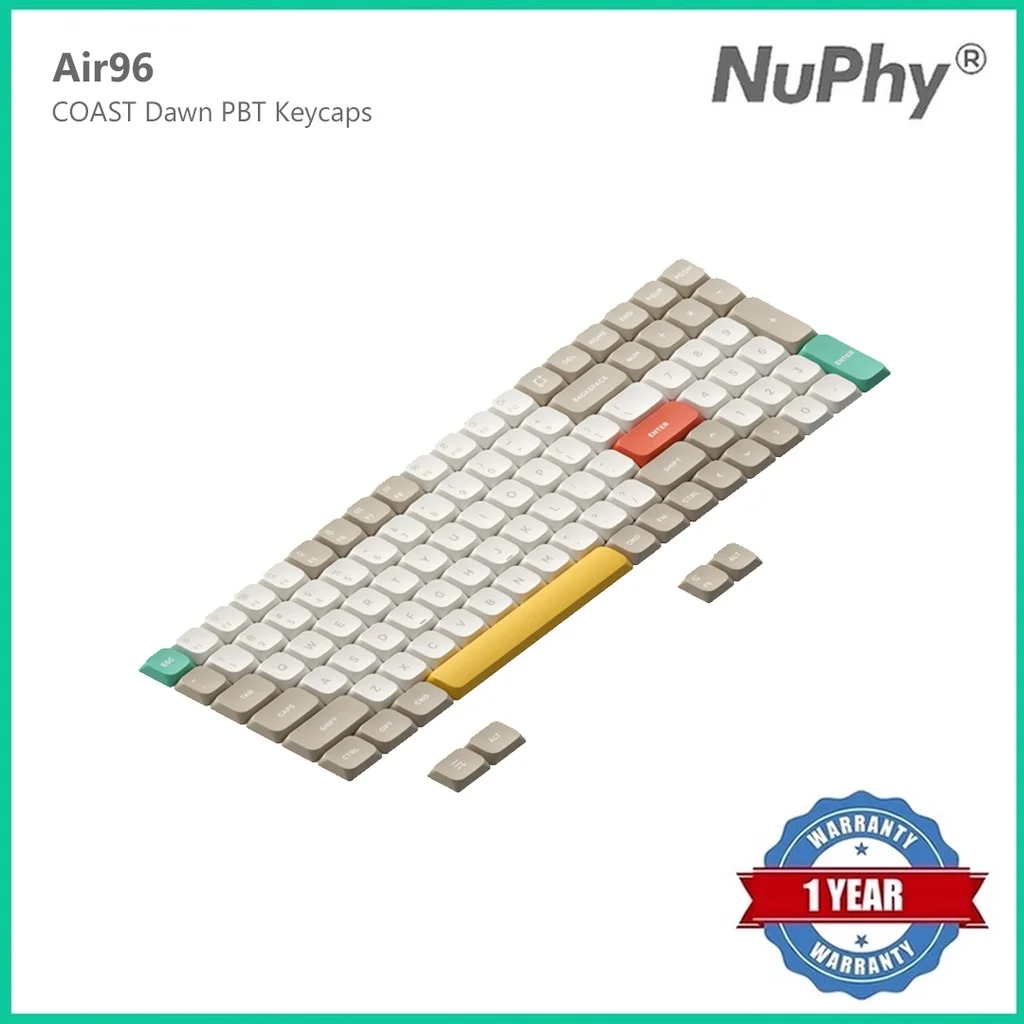 NuPhy COAST Dawn nSA Dye-sub PBT keycaps for Air75/96 V2 