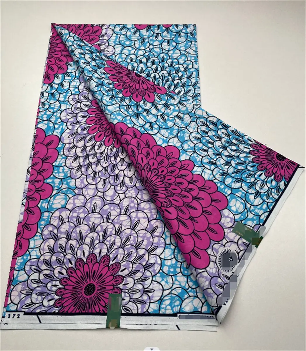 

Designed High Quality African Wax Fabric Guaranteed Veritable Real Ankara Wax Fabric 100% Cotton Soft Gana Printed Wax Fabrics