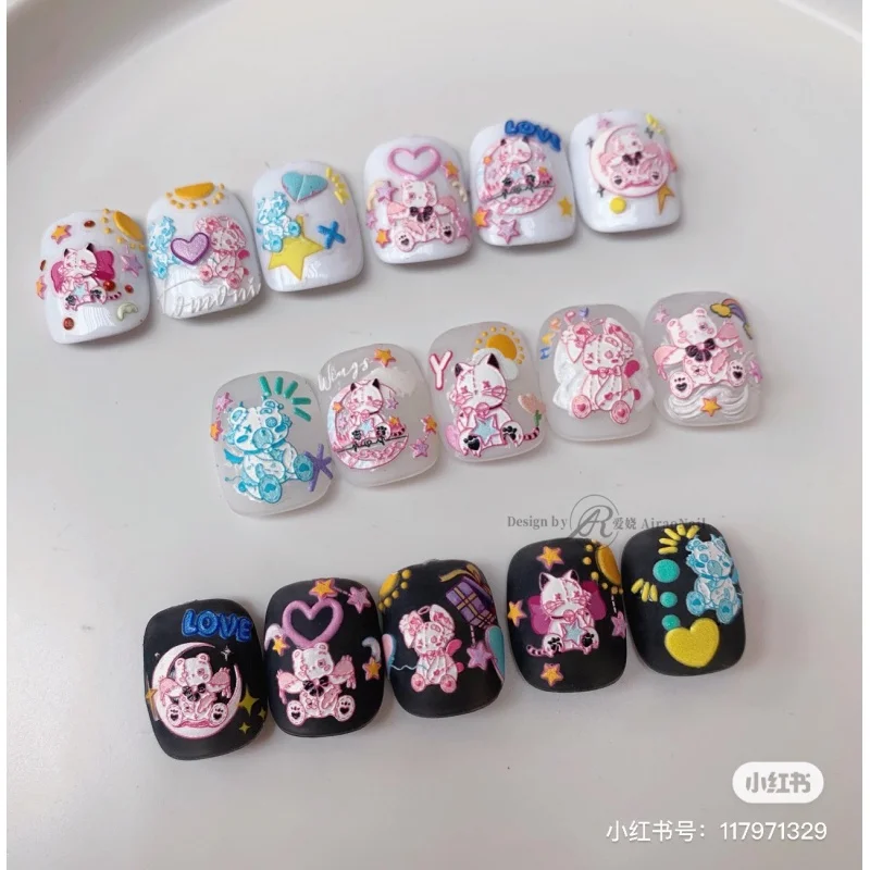 

Sticker Relief 717 Love Enchanting Cooperation Nail Stickers Japanese Adhesive Nail Sticker Pudding Doll