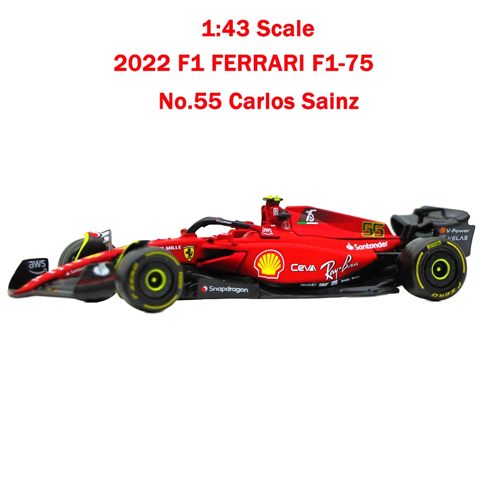 1/43 Bburago 2022 Ferrari F1-75 Monza Version anniversaire modèle de course revêtement spécial alliage moulé sous pression voitures modèle jouets